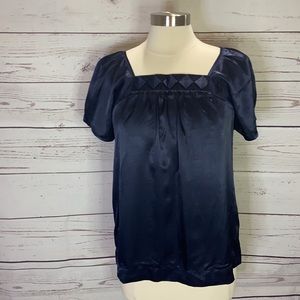 Gorgeous navy satin top